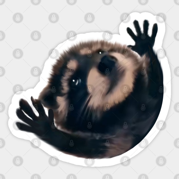 Raccoon Pedro Pedro funny viral meme Sticker by PrimeStore